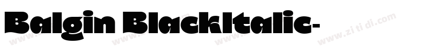 Balgin Blackltalic字体转换